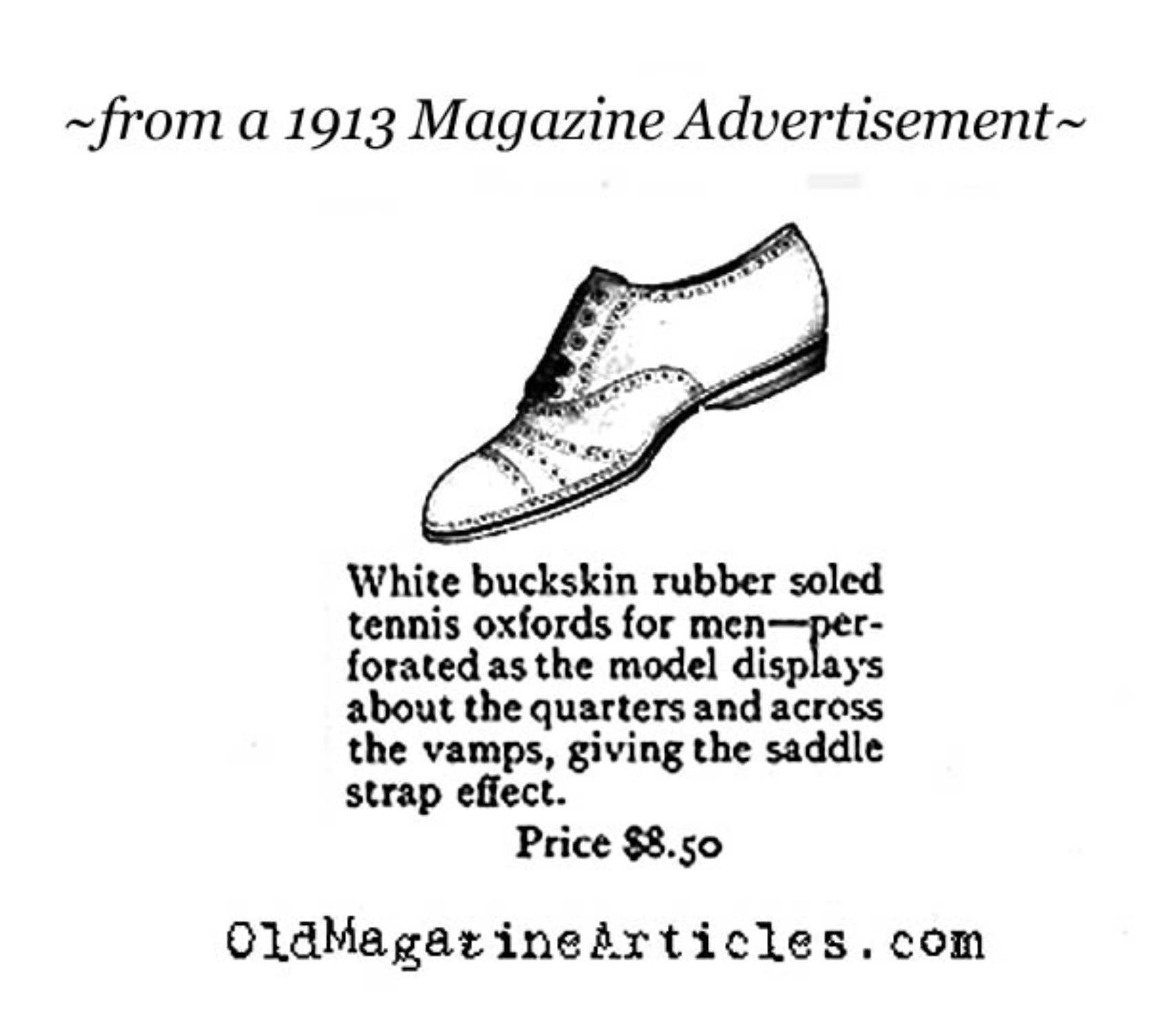 An Early Tennis Shoe (Magazine Ad, 1913)